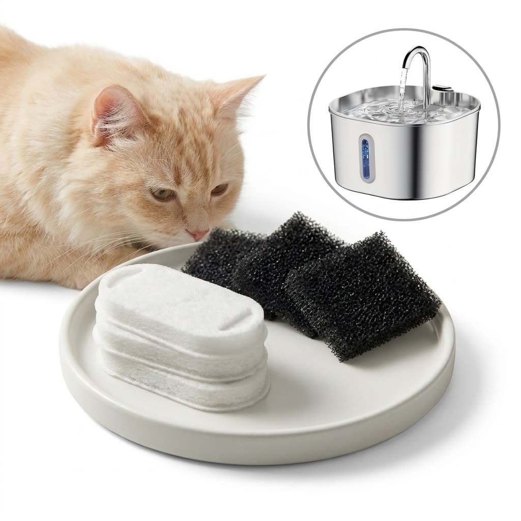Filtres de rechange Miaeau — coton microporeux, charbon actif et mousse haute densité